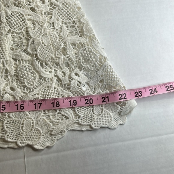 CABI NEEDLE OFF WHITE LACE SLEEVELESS ZIP BACK SHELL CABI SZ M - Picture 14 of 16